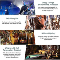 Firefly by Winland 10PCS Meteor Shower Rain Christmas Lights White / Warm White 3W 36x10 LED Lights