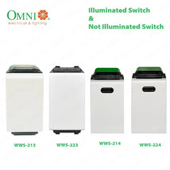Omni by Winland 1-way & 3-way Switch 16A(250~) Illuminated & Not Illuminated (Wide Series)