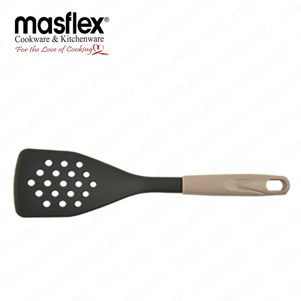 Masflex by Winland Kitchen Utensil Turner with Nylon Head & Soft Touch Handle - (Grey) HI-4127