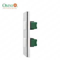 Omni by Winland 2PCS 1-Way Switch in Stainless Plate 16A(250~) Illuminated & Not Illuminated