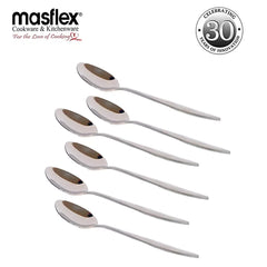 Masflex by Winland 6 Pieces Stainless Steel Dinner Cutlery Set Teaspoon YS-94/6