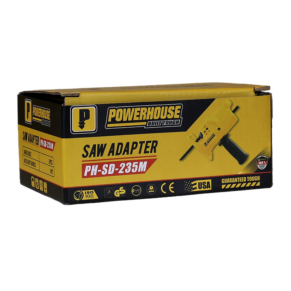 Powerhouse Saw Adapter for Electric and Impact Drill with 3 Blades PH-SD-235M