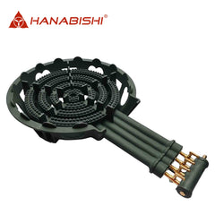 Hanabishi by Winland Cast Iron Gas Stove 4 Adjustable Gas Valves 4 Burner Rings 335mm HCI-70