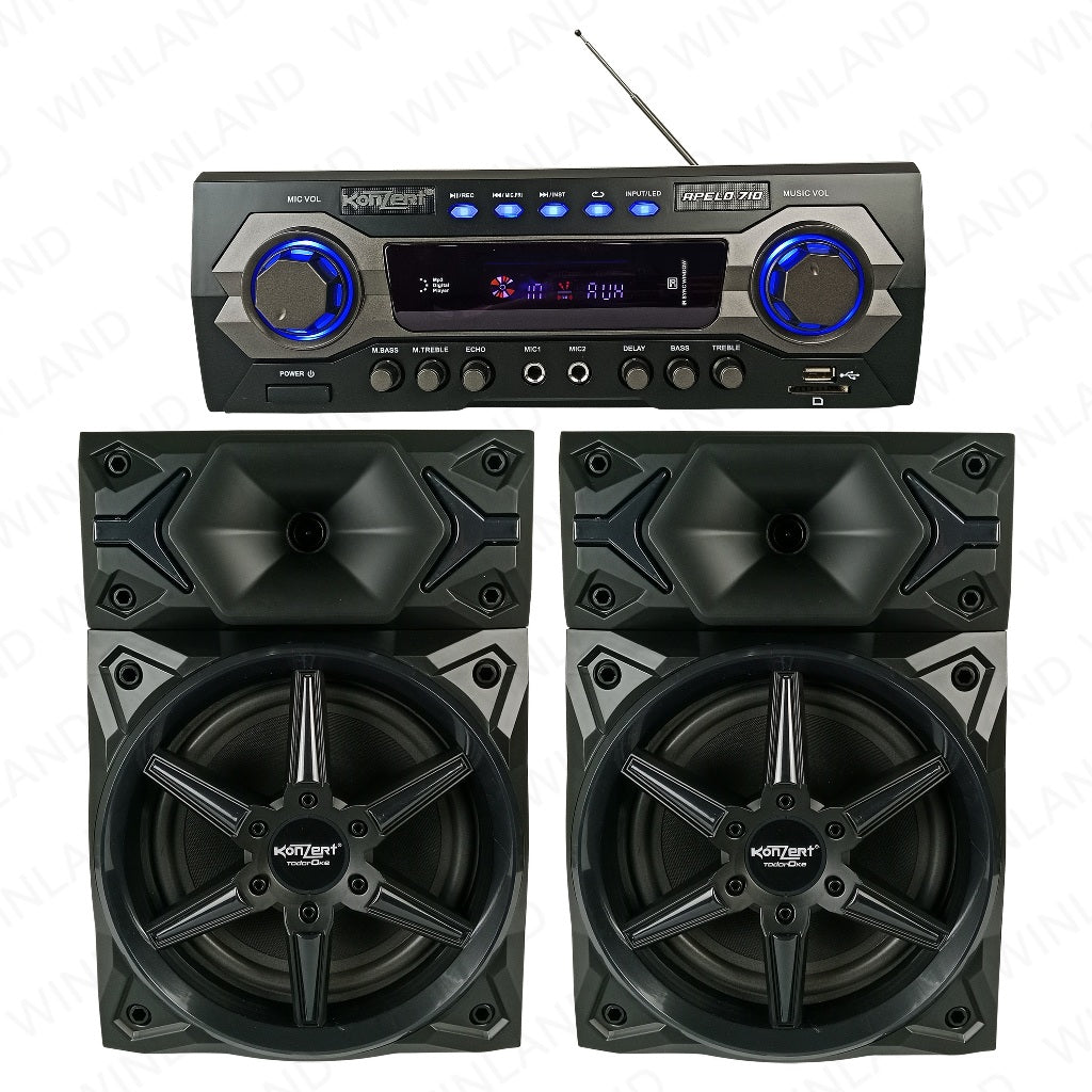 Konzert by Winland 10inches Component System Mic Priority, Bluetooth/USB/SD/FM 5000W APELO 710