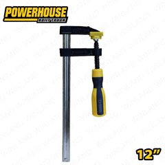 Powerhouse by Winland Industrial Woodwork Heavy Duty Cushion Grip F-Clamp with Rubber Handle