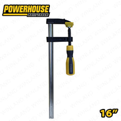 Powerhouse by Winland Industrial Woodwork Heavy Duty Cushion Grip F-Clamp with Rubber Handle