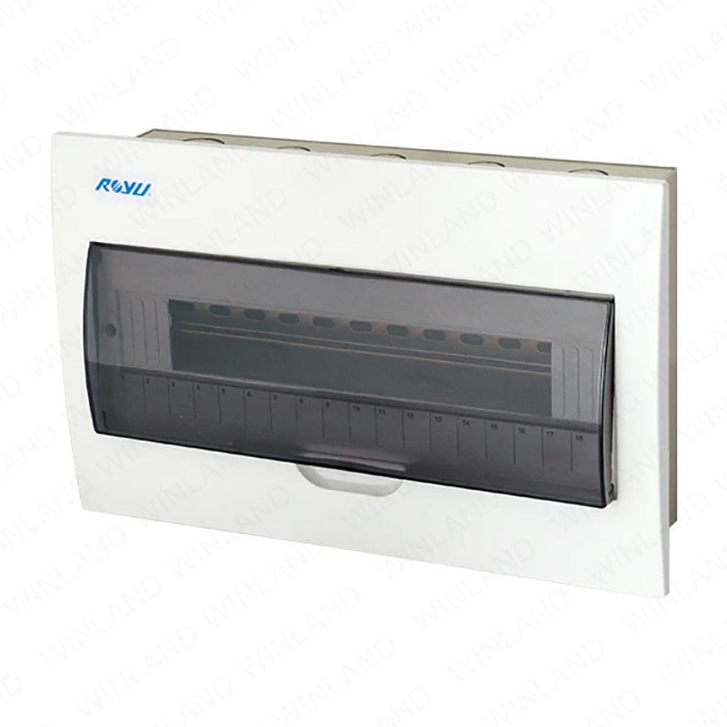 Royu Metal Base Distribution Box with Busbar 18 Modules RUMF01D2N18