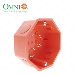 Omni by Winland Surface Type PVC Junction Box Orange Electrical Box without Cover & Utility Box
