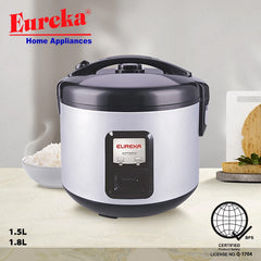 Eureka by Winland 1.5L & 1.8L Non-Stick Inner Pot with Steamer Jar Type Rice Cooker Deluxe Series