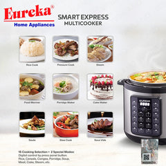 Eureka by Winland 6L Smart Express MultiCooker Electric Pressure Cooker 15+2 Cooking Select EEPC-6L