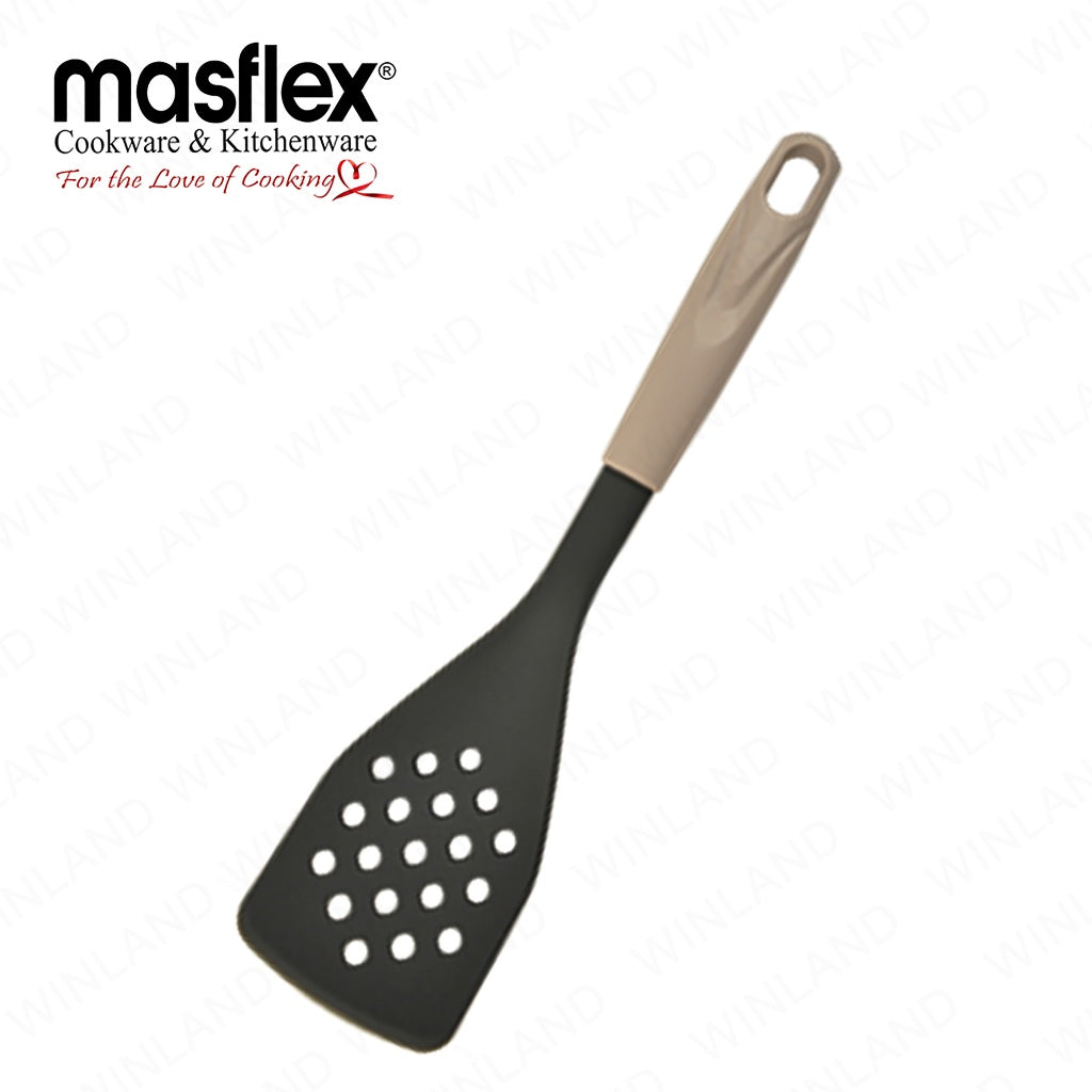 Masflex by Winland Kitchen Utensil Turner with Nylon Head & Soft Touch Handle - (Grey) HI-4127