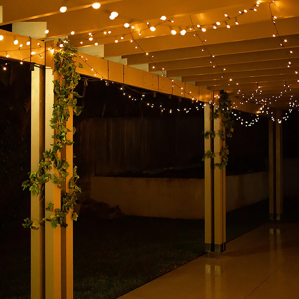 Firefly by Winland Christmas Solar String Lights 8-effects 2.1W 100 Lights 7meters Dark Green Wire
