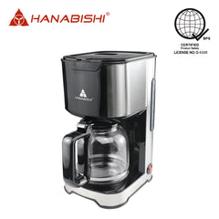 Hanabishi by Winland 1Liter Coffee Maker 10-12cups Hinged Tank Lid 850-1000W HCM-55SS