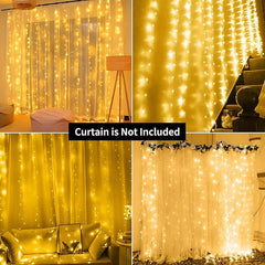 Firefly by Winland LED Christmas Curtain Lights Warm White Steady 30W 400-Lights 5.4m x 0.9m