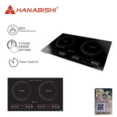 Hanabishi by Winland LED Display Twin Induction with 9-Cooking Power Functions HIC-500TWIN