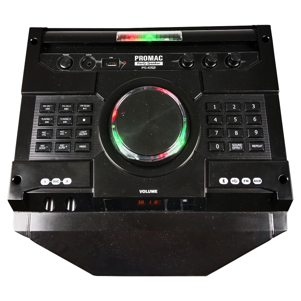 Promac by Winland Portable Party Speaker with BT, USB, FM, Radio, AUX Input PS-1052