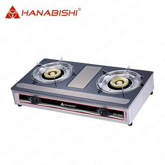 Hanabishi by Winland Double Burner Gas Stove Color-coated Stainless Steel Body, GGS-500SS