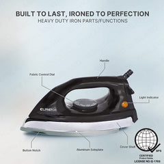 Eureka by Winland Heavy Duty Dry Iron with Swivel Cord & Aluminum Soleplate EHDI B