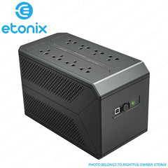 Etonix by Winland Line-Interactive UPS 650VA/360W USB Port, 6 x Outlets w/ Battery Back-up and Surge