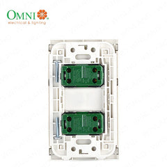 Omni by Winland 2PCS 1-Way Switch in Stainless Plate 16A(250~) Illuminated & Not Illuminated