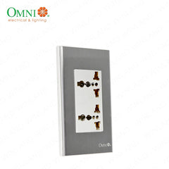 Omni by Winland Duplex Universal Outlet with Ground in Stainless Plate - SP3-WU2
