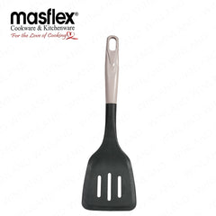 Masflex by Winland Kitchen Utensil Slotted Turner w/ Nylon Head & Soft Touch Handle - Grey HI-4128