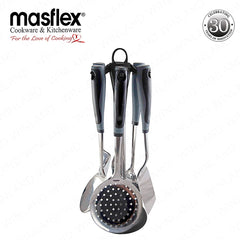 Masflex by Winland 6 Piece Stainless Steel Utensil Set with Rotating Stand MC-02