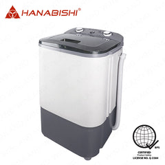 Hanabishi by Winland 10 kgs Single Tub Washing Machine Rust Proof Body HWMD-110GRY