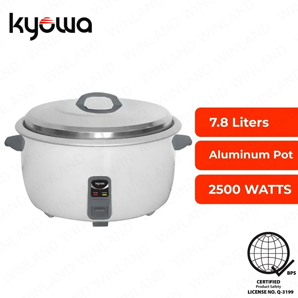 Kyowa by Winland 7.8 Liters | 45cups Rice Cooker Aluminum Inner Pot, Stainless Steel Cover KW-2052