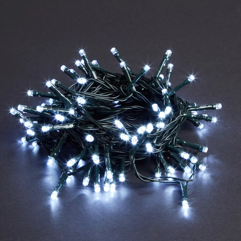 Firefly by Winland Christmas Solar String Lights 8-effects 2.1W 100 Lights 7meters Dark Green Wire
