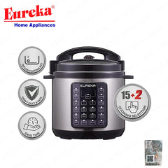 Eureka by Winland 6L Smart Express MultiCooker Electric Pressure Cooker 15+2 Cooking Select EEPC-6L