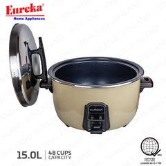 Eureka by Winland 15L 48 cups Drum Type Commercial Rice Cooker Heavy Duty without Steamer EDR-15L HD