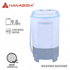 Hanabishi by Winland 9 kgs Capacity Semi-Automatic Single Tub Washing Machine HWM-190