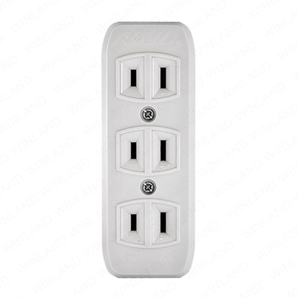 Royu Spring Loaded Outlet Surface Type 3-Gang/4-Gang Outlet REDOU403/REDOU404