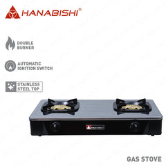 Hanabishi by Winland Double Burner Gas Stove Stainless Steel Body, Energy Efficient GS-2000