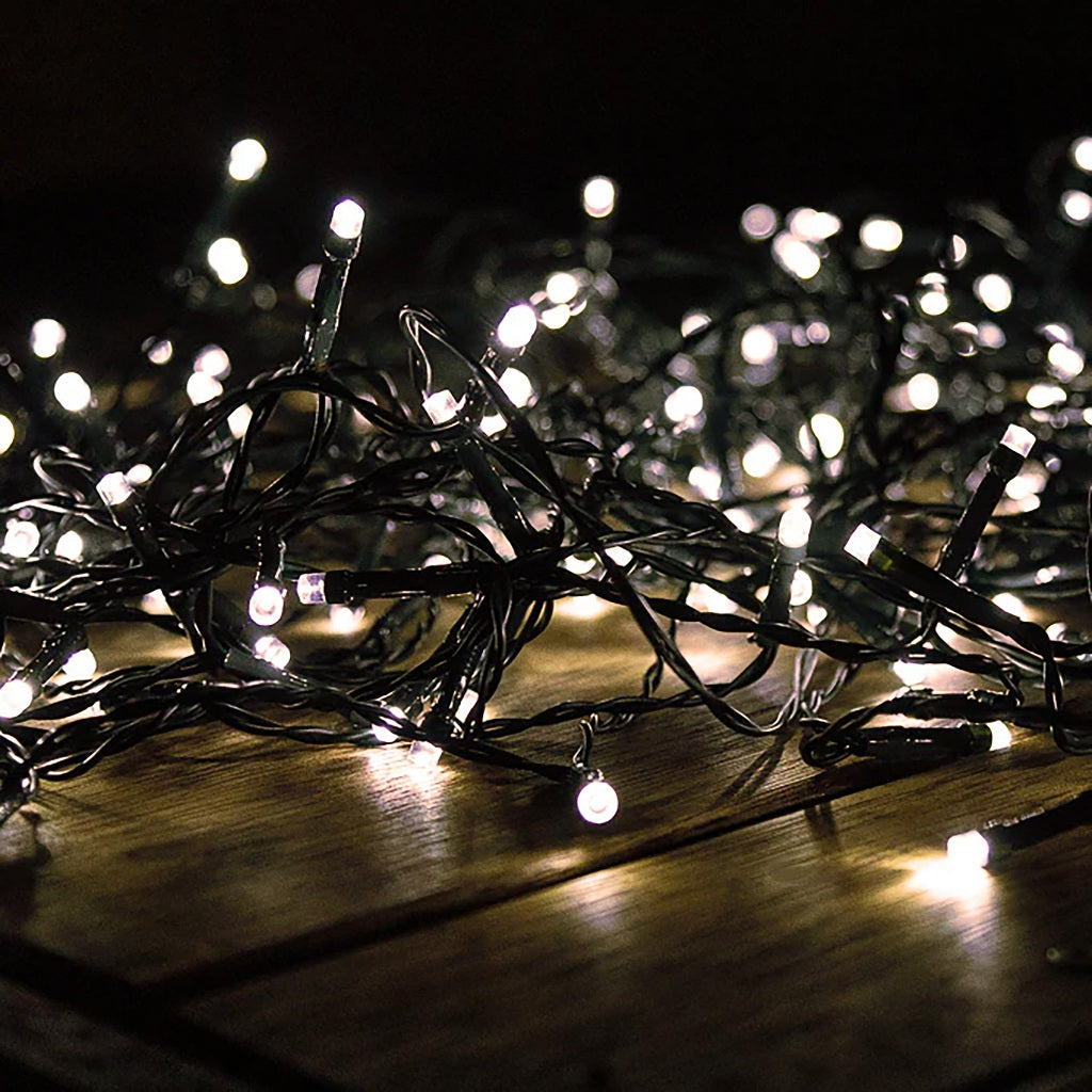 Firefly by Winland Christmas Solar String Lights 8-effects 2.1W 100 Lights 7meters Dark Green Wire