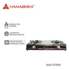 Hanabishi by Winland Double Coil Burner Gas Stove Stainless Top with Double Jet System GSDCB-3000