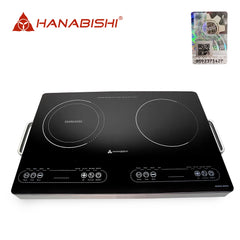 Hanabishi by Winland LED Display Twin Induction/Infrared Cooker 6 Cooking Functions HICINFRA-600TWIN