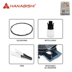 Hanabishi by Winland Smokeless Infrared Griller Automatic 360° Rotation Grill Pan HLRV-INFGRILL725