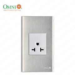 Omni by Winland Aircon Tandem Outlet in Stainless Plate 20A - SP1-WA