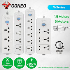 Bull/Goneo by Winland N-Series Extension Cord 3-Gang, 4-Gang, 5-Gang & 6-Gang 1.5M/5M American 3-pin