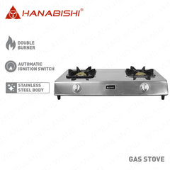 Hanabishi by Winland Double Burner Gas Stove Stainless Steel Body, Energy Efficient Burner GS-3500