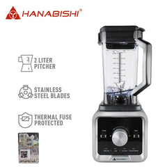 Hanabishi by Winland 2L Commercial Juice Blender with Safety Lock & BPA Free Plastic Jar HCOMBL-500