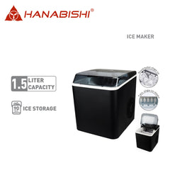 Hanabishi by Winland 1.5Liters Ice Maker 90pcs Ice Storage & 9pcs Single Ice Release HICEMAKER-180