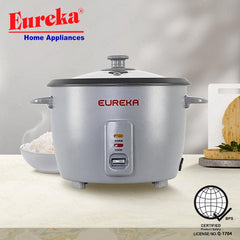 Eureka by Winland 1.0L-1.8L Drum Type Rice Cooker Non-Stick Inner Pot without Steamer Onyx Series