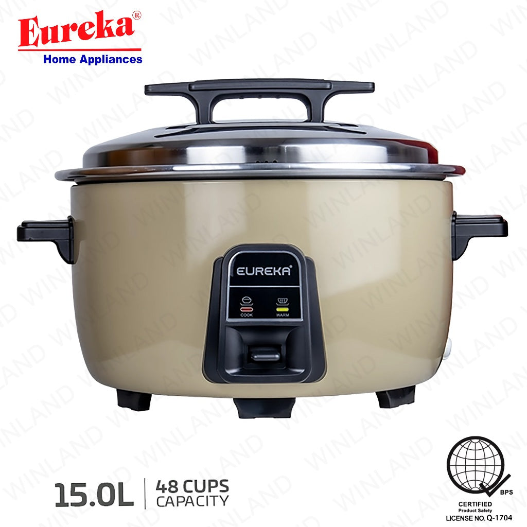 Eureka by Winland 15L 48 cups Drum Type Commercial Rice Cooker Heavy Duty without Steamer EDR-15L HD