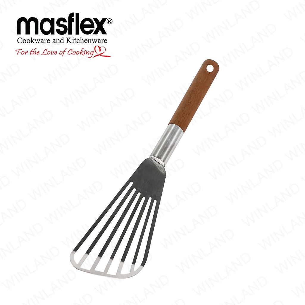Masflex by Winland Stainless Steel Fish Spatula with Wooden Handle CL-323