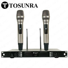 Tosunra by Winland 2-Channel High-Performance Professional UHF Wireless Microphone System TOS-U-688
