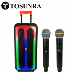 Tosunra by Winland 8-Inch Portable Trolley Party Speaker Box 80W w/ Bluetooth, MP3 Player TOS-SA-28M