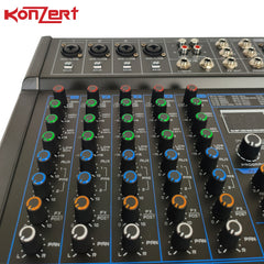 Konzert by Winland KM-60+ 6 Channel Professional Mixer with BT, USB  & 99 DSP Effects-Subwoofer